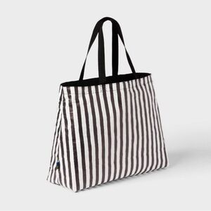 Water Resistant Reversible Tote Bag from Open Story in Black/White